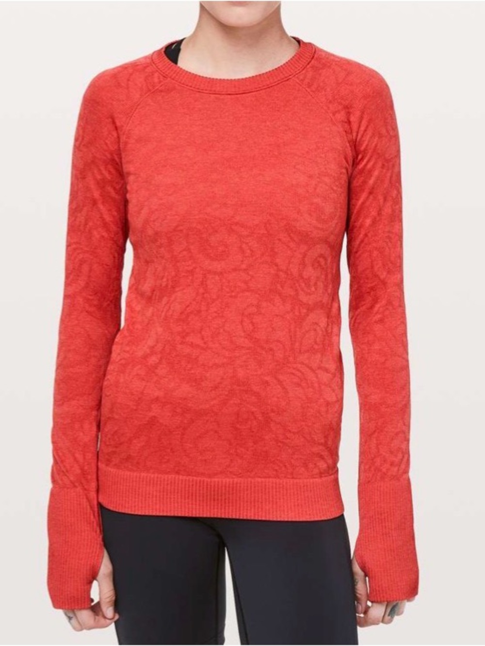Lululemon Rest Less Women's Coral Long-Sleeve Crewneck Pullover